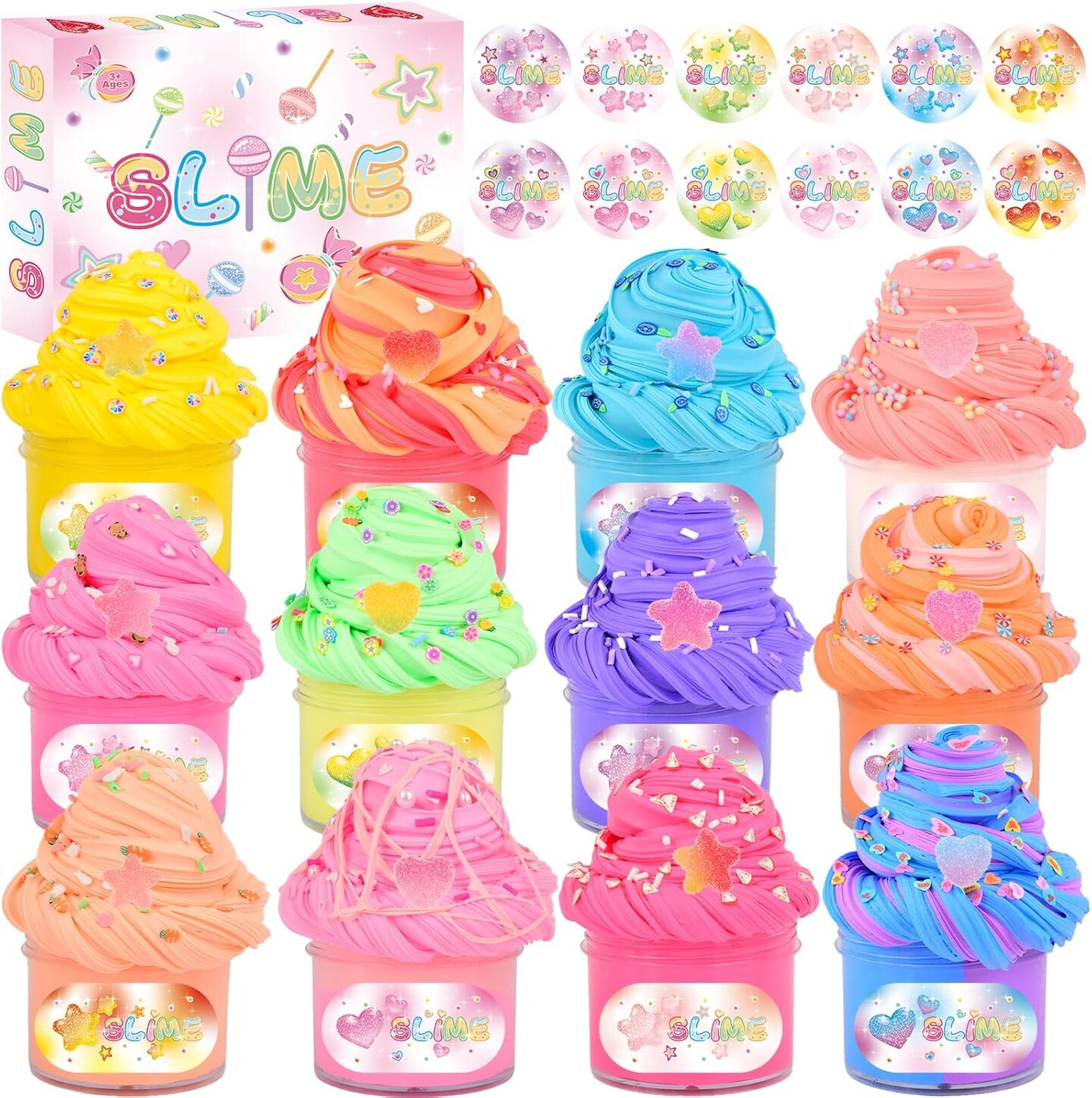12 Pack Candy Butter Slime Kit for Kids