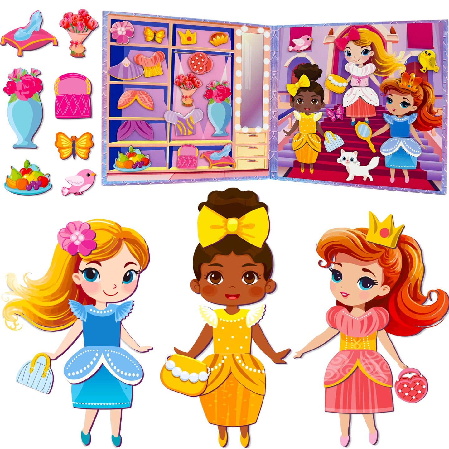 white christmas dresses CP Toys First Magnetic Dress-Up Wooden Doll House for Kids main image 1