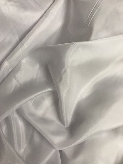 1 Yard White Lightweight Polyester Lining Material Fabric 58/59" Wide