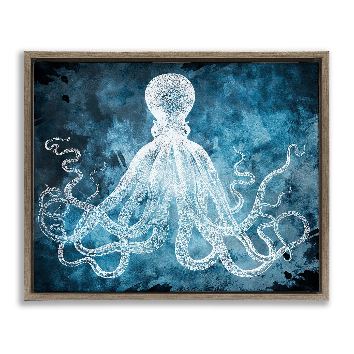 Stupell Industries Curled Octopus Tentacles Floating Frame By