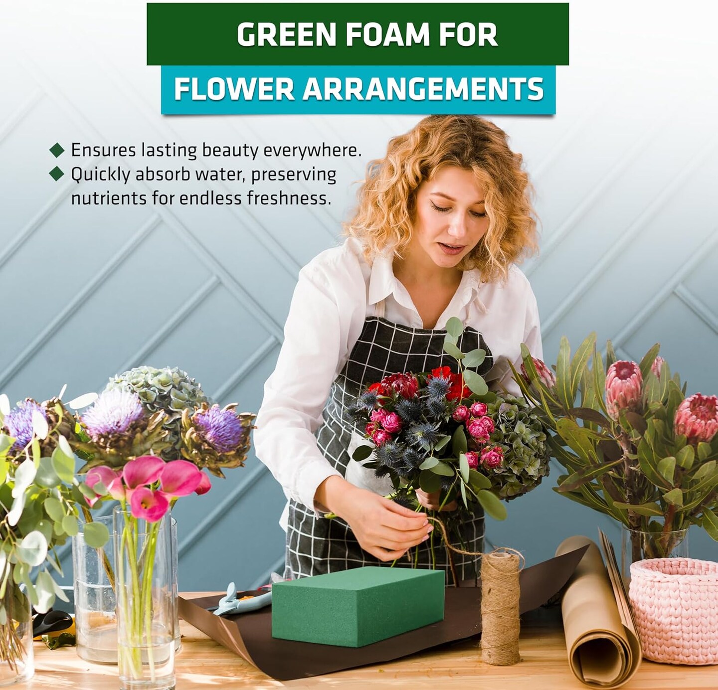 6 PCS Wet Floral Foam Blocks for Fresh Flowers