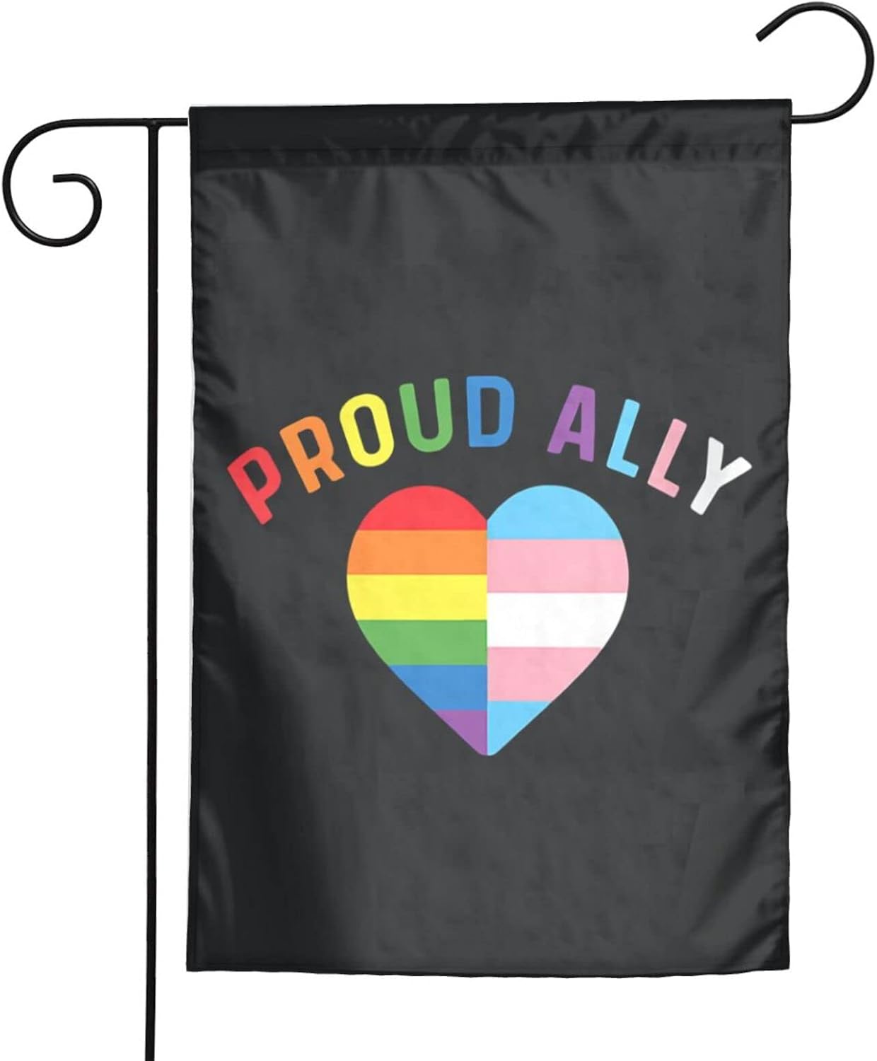Pride Month Garden Flag Decoration 12x18 Inch Double Sided (Ally 1)