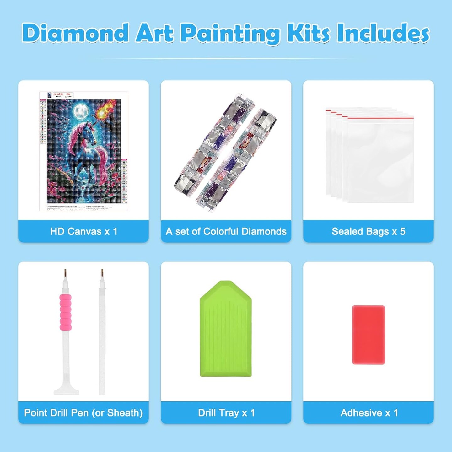 Horse Diamond Art Kits for Adults-12 X 16Inch