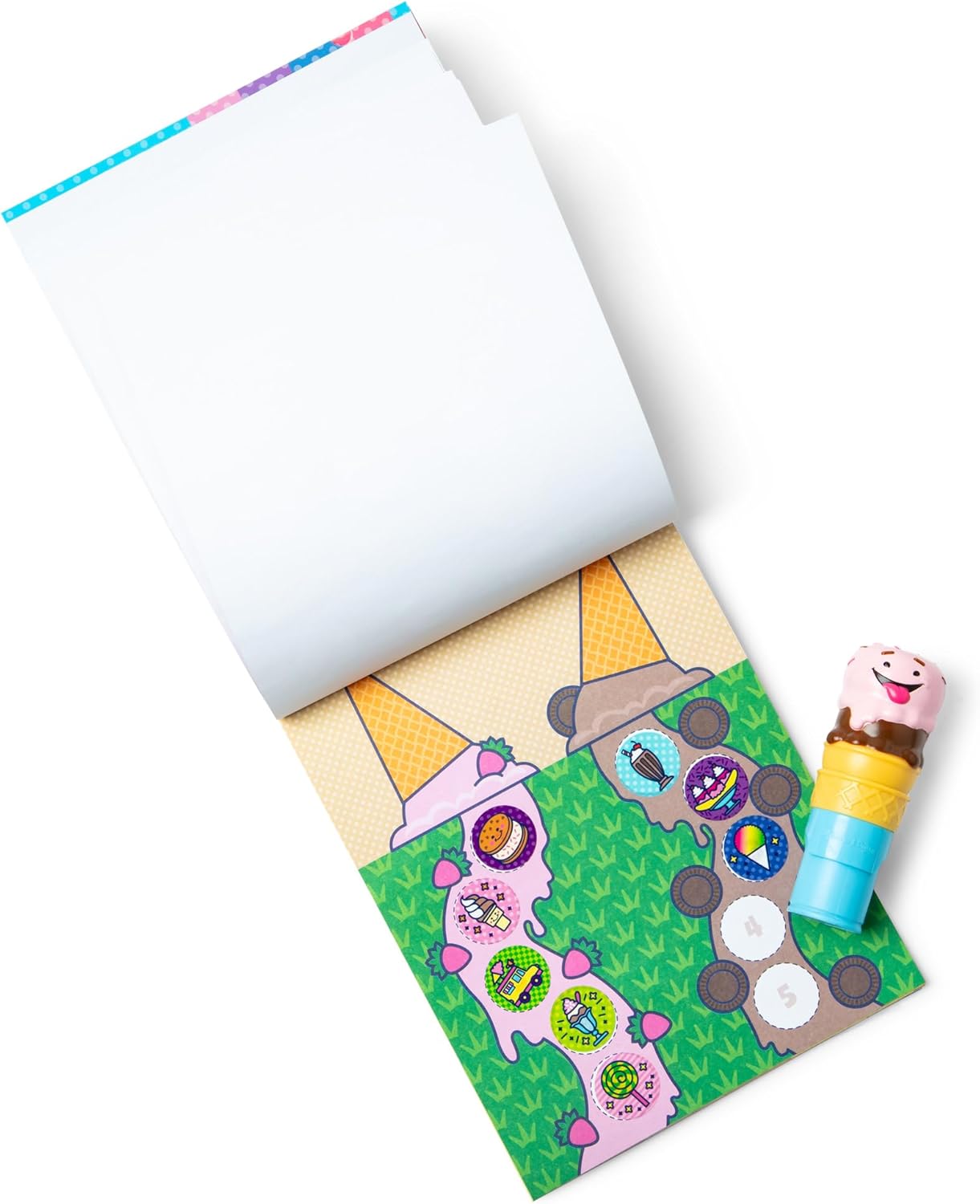 300 Stickers, 24-Page Activity Pad and Sticker Stamper Fidget Toy Collectible