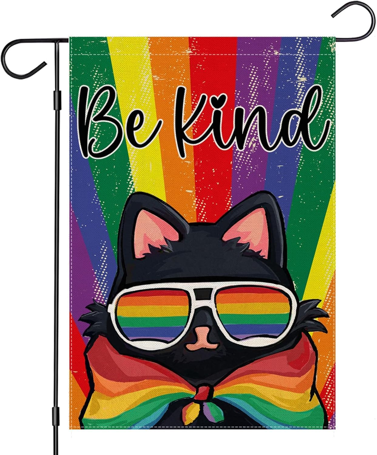Be Kind Rainbow Pride Garden Flags, 12x18 Inch Double Sided