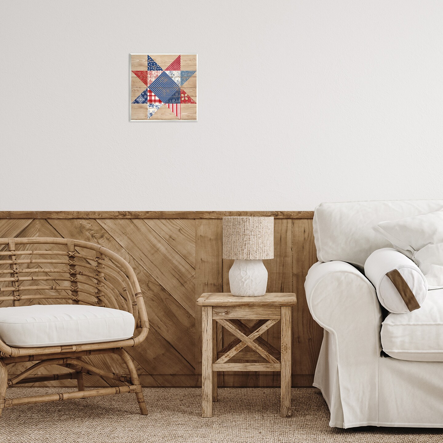 Stupell Industries Rustic Americana Quilt Pattern Wall Plaque By Susan Arnot