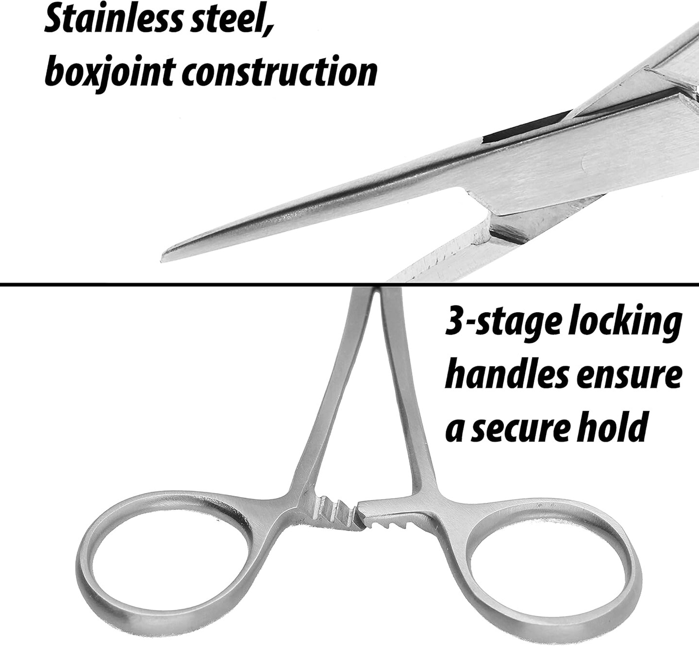 The Beadsmith Hemostat Clamp – Smooth Jaw – 5 inches – Stainless Steel – Prevents Beads from Sliding Off Unfinished Strung Jewelry – Ideal Tool for Hobbies, Electronic, Fishing and Other Crafts