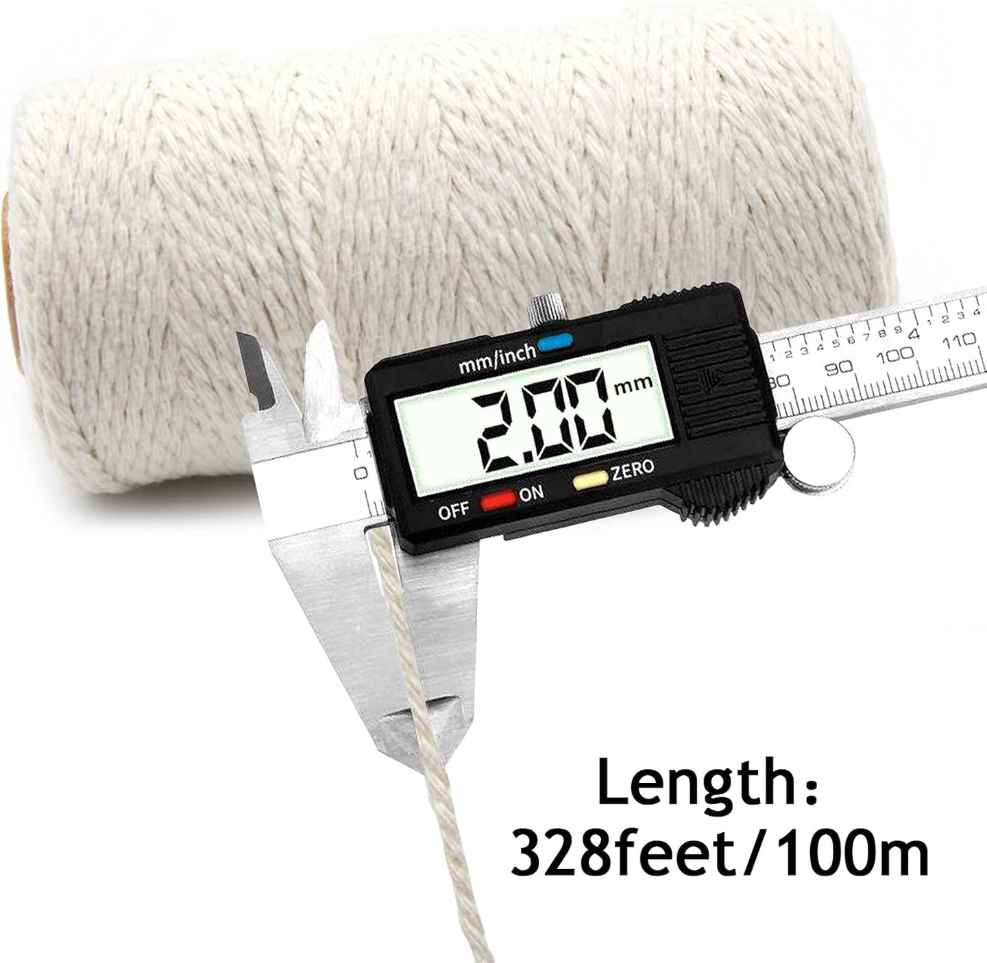 3 Cotton Twine - Natural Jute Packing &#x26; Wrapping Twines (Black, White)