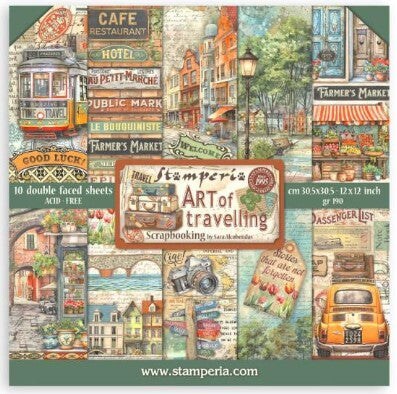 Stamperia Art Of Travelling 12X12 Paper Pad