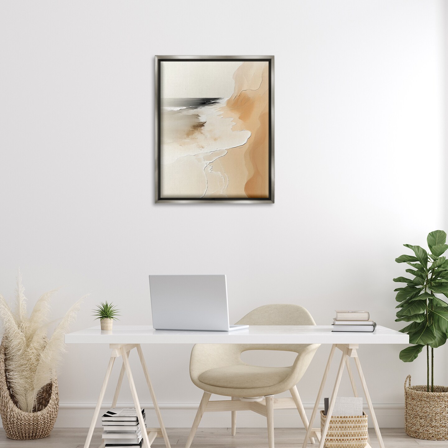 Stupell Industries Coastal Vibe Abstraction Floating Frame By Annabelle Hall