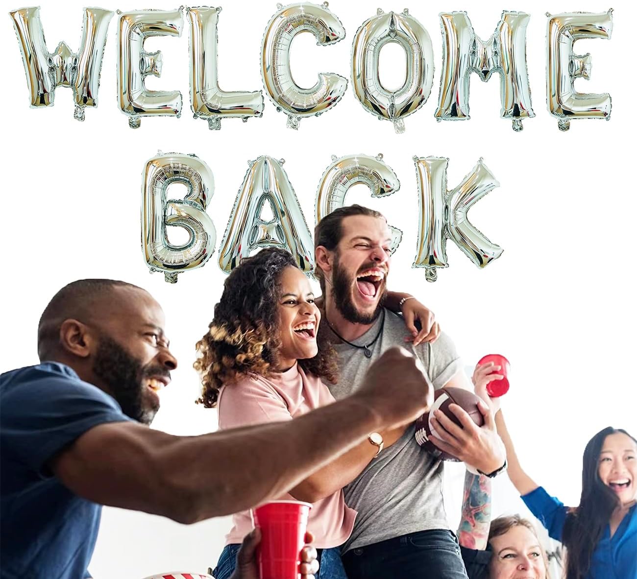 Welcome Back Letter Balloons Banner School Decor