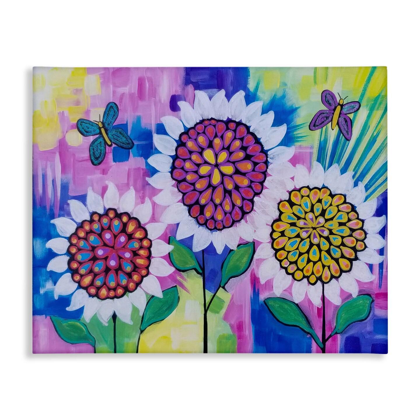 Stupell Industries Sunflower Trio & Butterflies Canvas By Nettie Price