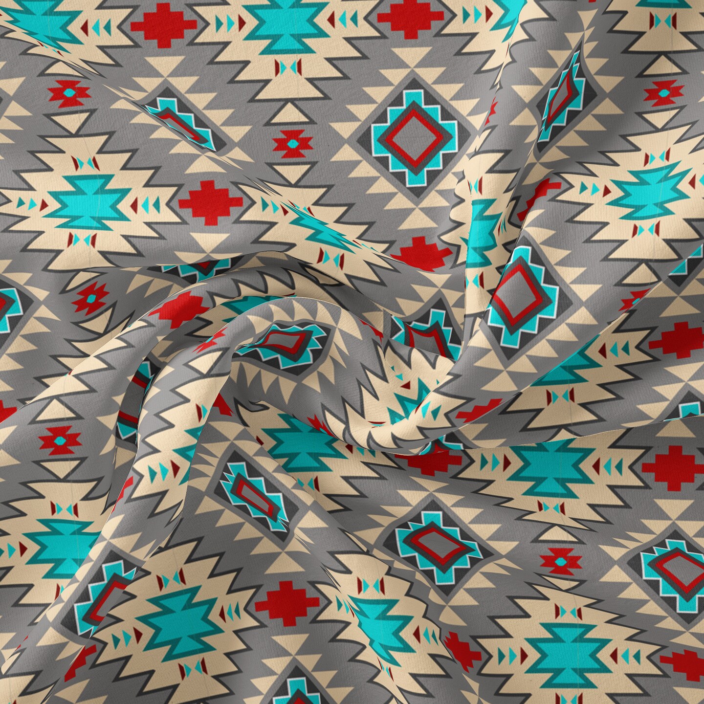 DAVID TEXTILES NATIVE ARGYLE COTTON 1 YD CUT
