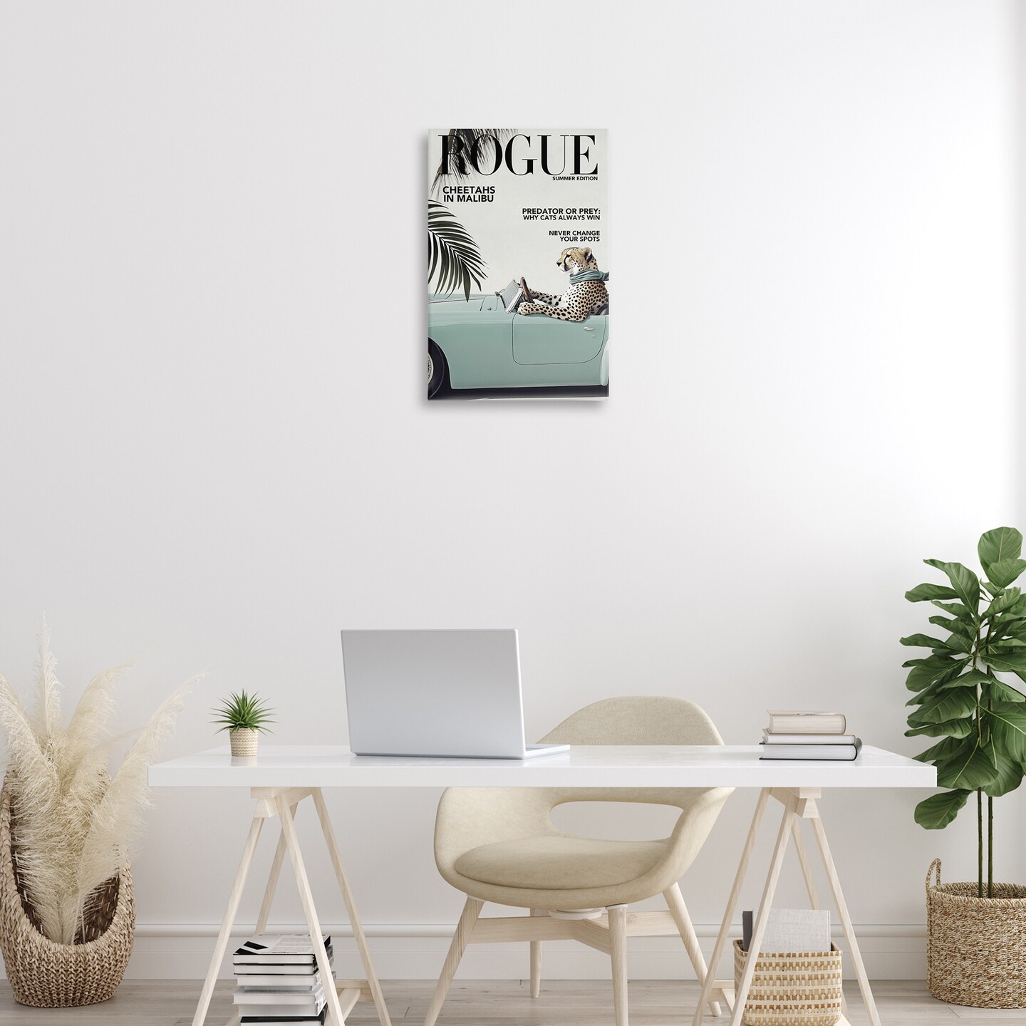 Stupell Industries Rogue Cheetah Magazine Canvas By Annabelle Hall