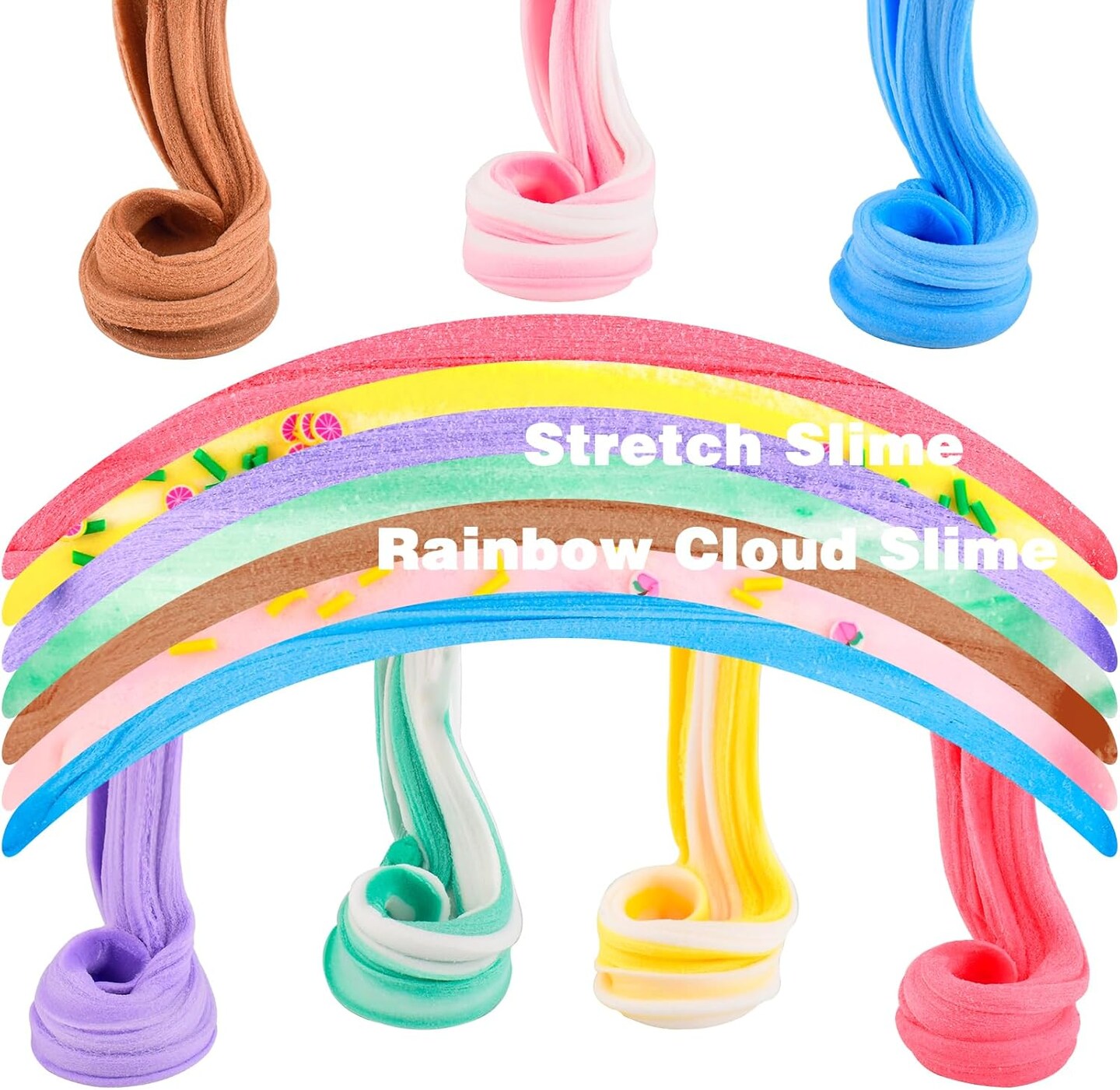 Cloud Slime Kit 7 Pack, Stress Relief Toy for Kids