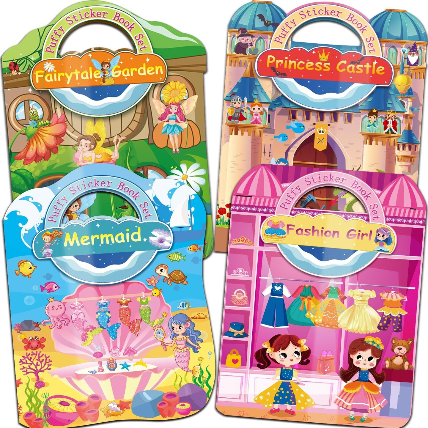 Dress Up Sticker Books for Girls Ages 2-4 4-8