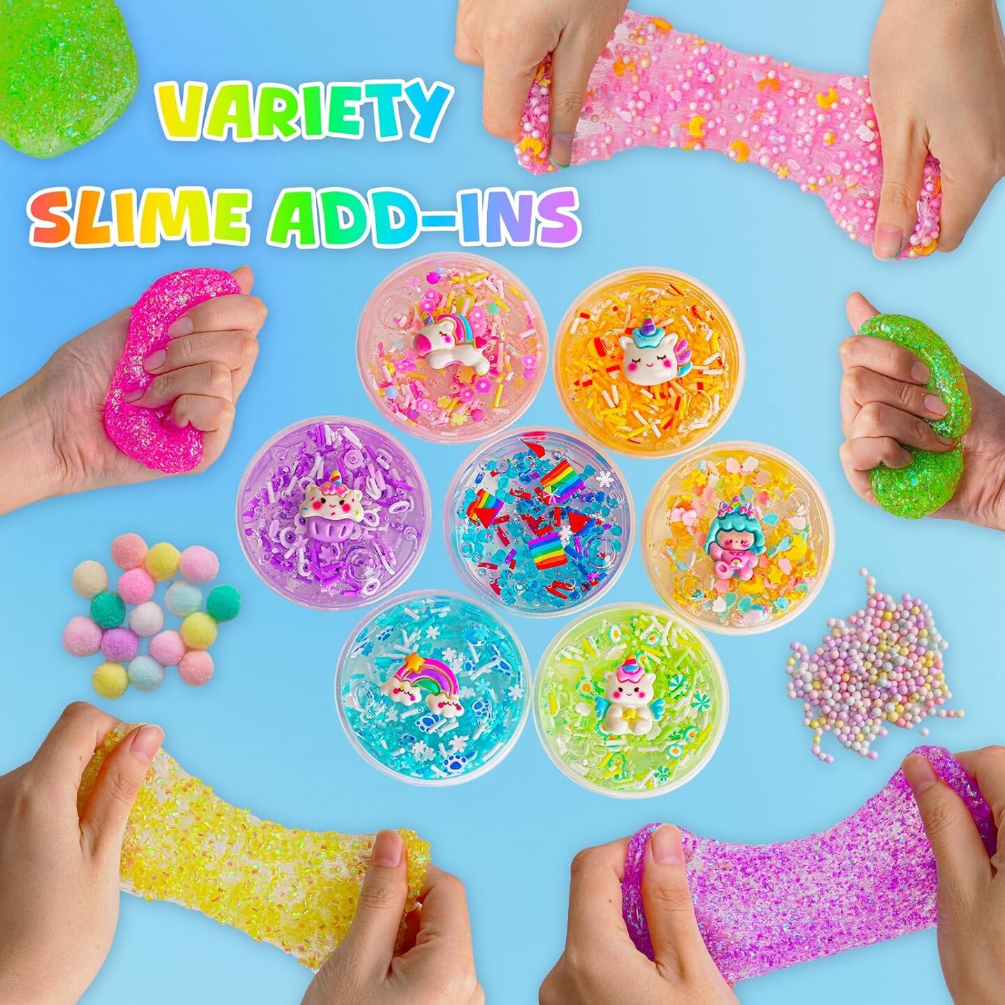 Crystal Clear Slime Kit With 36 Sets Add-ins