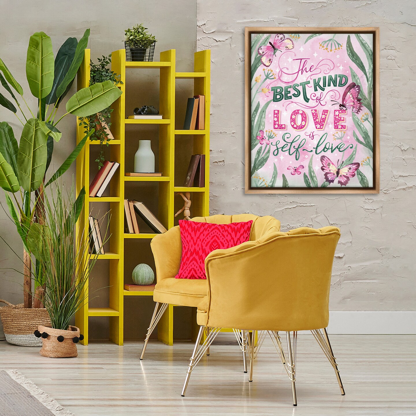 Stupell Industries Inspirational Self Love is Best Floating Frame By Vanessa Stoilova