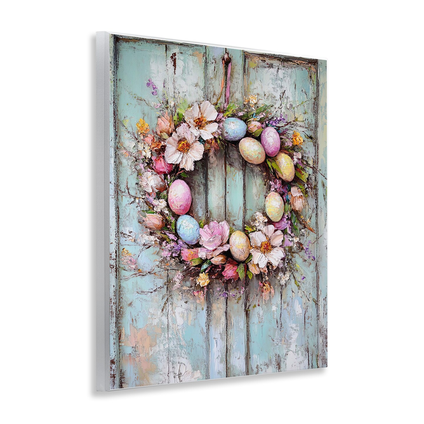 Stupell Industries Rustic Easter Egg Wreath Wall Plaque By Franklyn Gregory