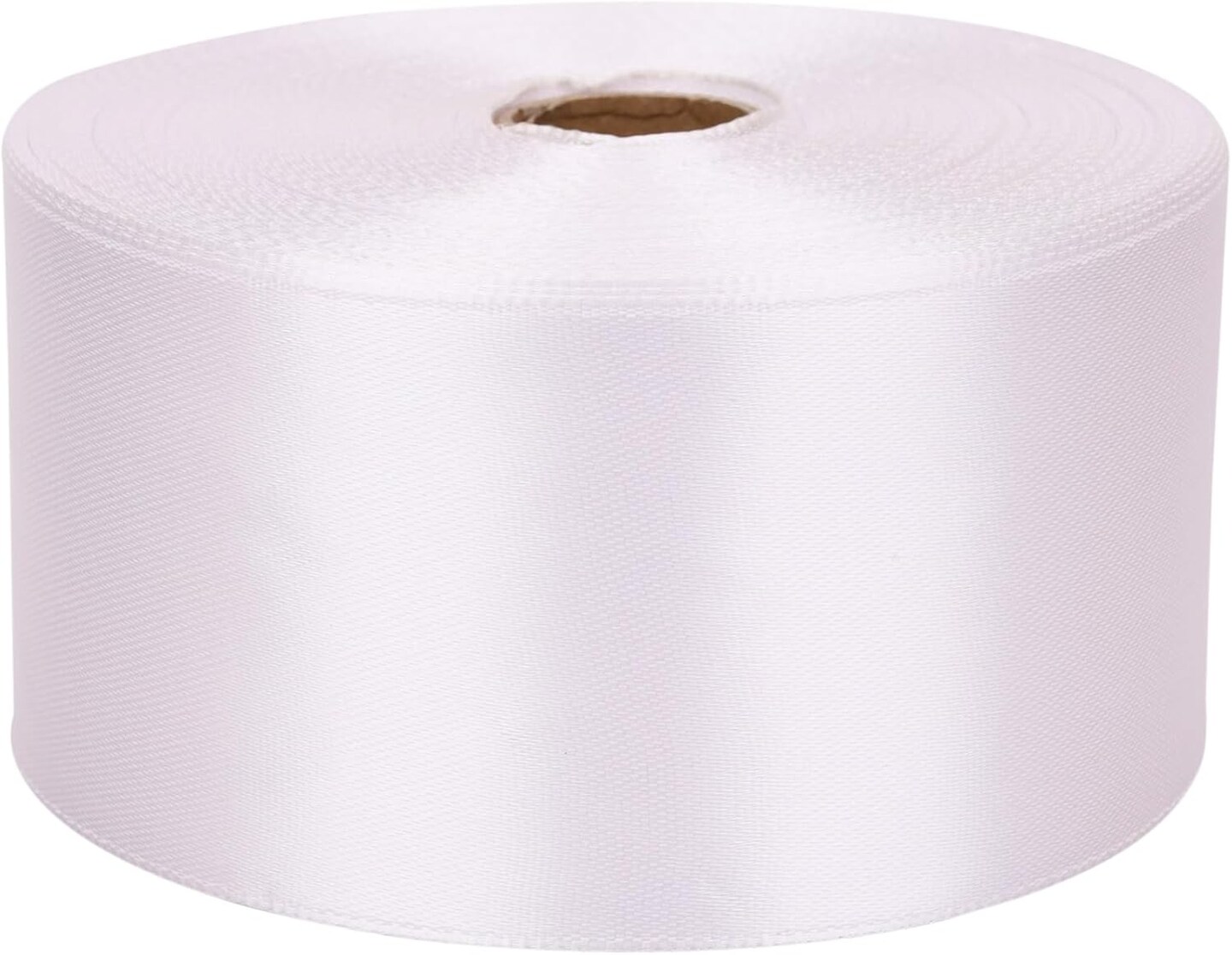 2 inch White Satin Ribbon 50 Yards Solid Fabric Ribbons Roll