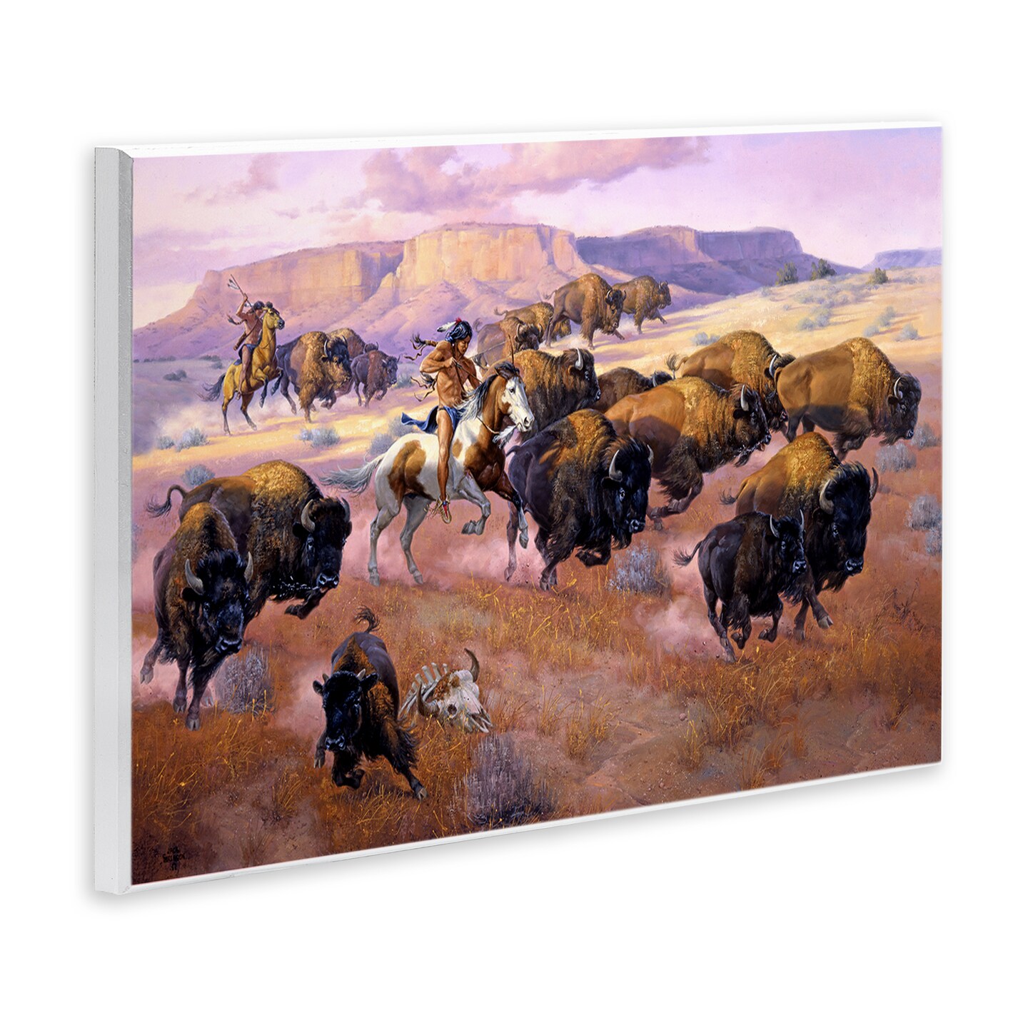 Stupell Industries Western Natives Bison Hunt Wall Plaque By Jack Sorenson