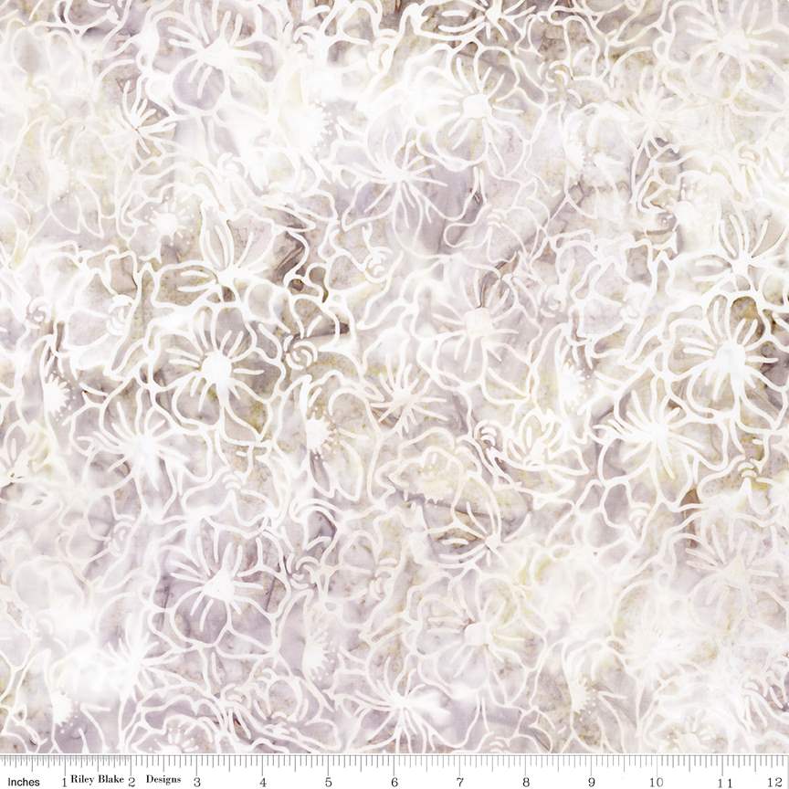 Fabric Riley Blake Oyster Expressions Batiks Floral Reflections by the Quarter Yard BT23181-117