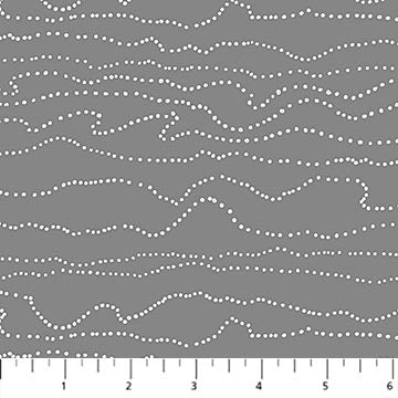Fabric FIGO Gray Strings Dewfall by the Quarter Yard 92072-93
