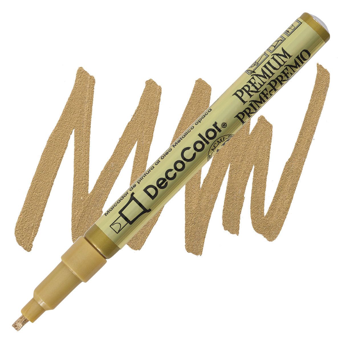 DecoColor Premium Permanent Opaque Paint Marker 2mm Leafing Tip - Gold