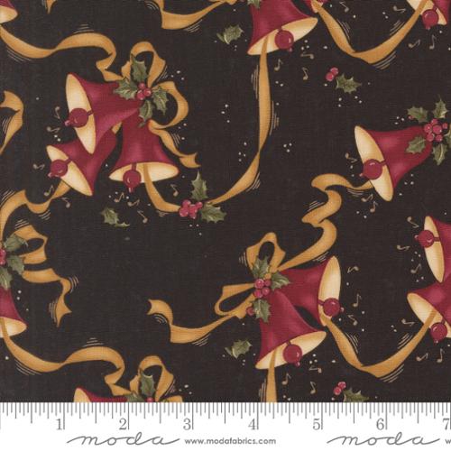 Fabric Moda Black Bells A Vintage Christmas by the Quarter Yard 9781-19