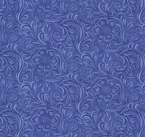 Fabric Moda Western Basics Blue Tooled Leather Tone by the Quarter Yard 11216-23