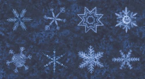 Fabric Moda Midnight Snowflake Winter Chill 24x44" Quilting Panel 48109-11