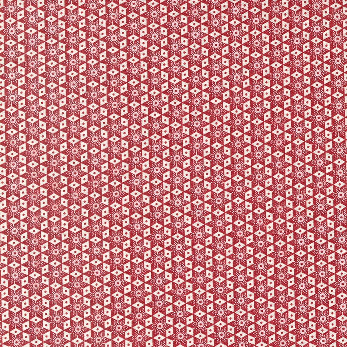 Fabric Moda Red Kaleidoscope Heart American Gatherings by the Quarter Yard 49245-22