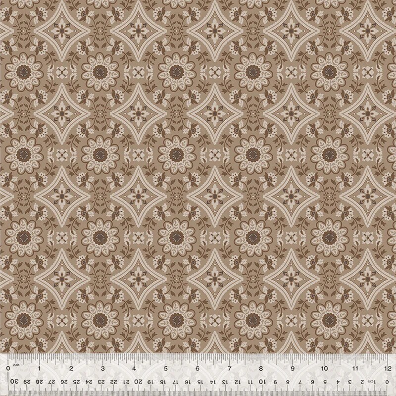 Fabric Windham Greige Garden Tile Dwell by the Quarter Yard 54741-2