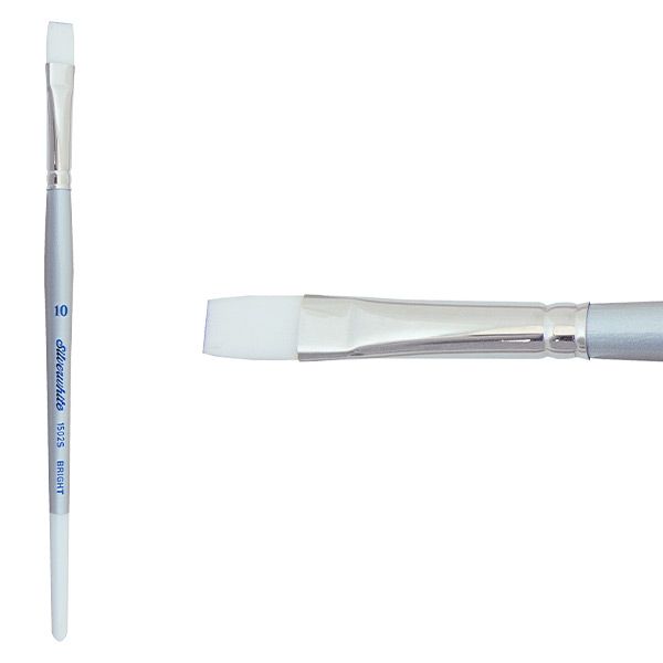 Silverwhite® Short Handle Foundation Watercolor Bright Brush Size 10 - Clearance