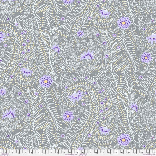 Fabric FreeSpirit Kaffe Fassett Gray Ferns by the Quarter Yard PWGP147.GREYX