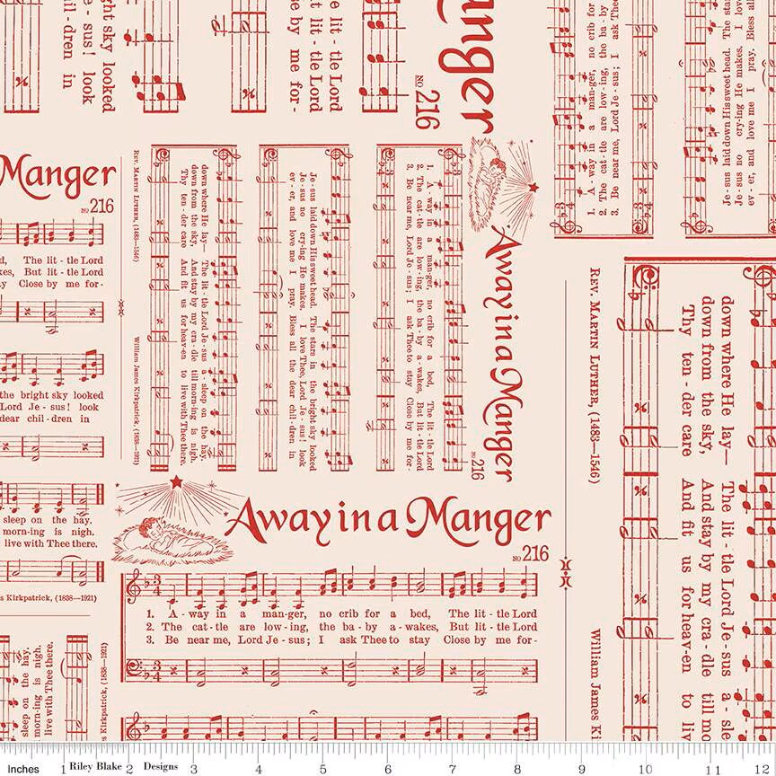 Fabric Riley Blake Schoolhouse Caroling Home Town Holiday 108" Wide Back by the Quarter Yard WB14926-SCHOOL