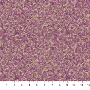 Fabric Northcott Anna Maria Mauve Mums Indelible by the Quarter Yard AMT1002-84V
