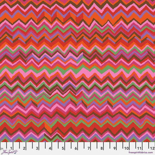 Fabric FreeSpirit Kaffe Collective Warm Zig Zag by the Quarter Yard PWBM043.WARMX