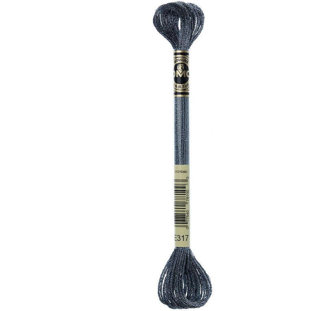 DMC Light Effects Embroidery Floss, 6-Strand Special Thread - Titanium #E317 CLEARANCE