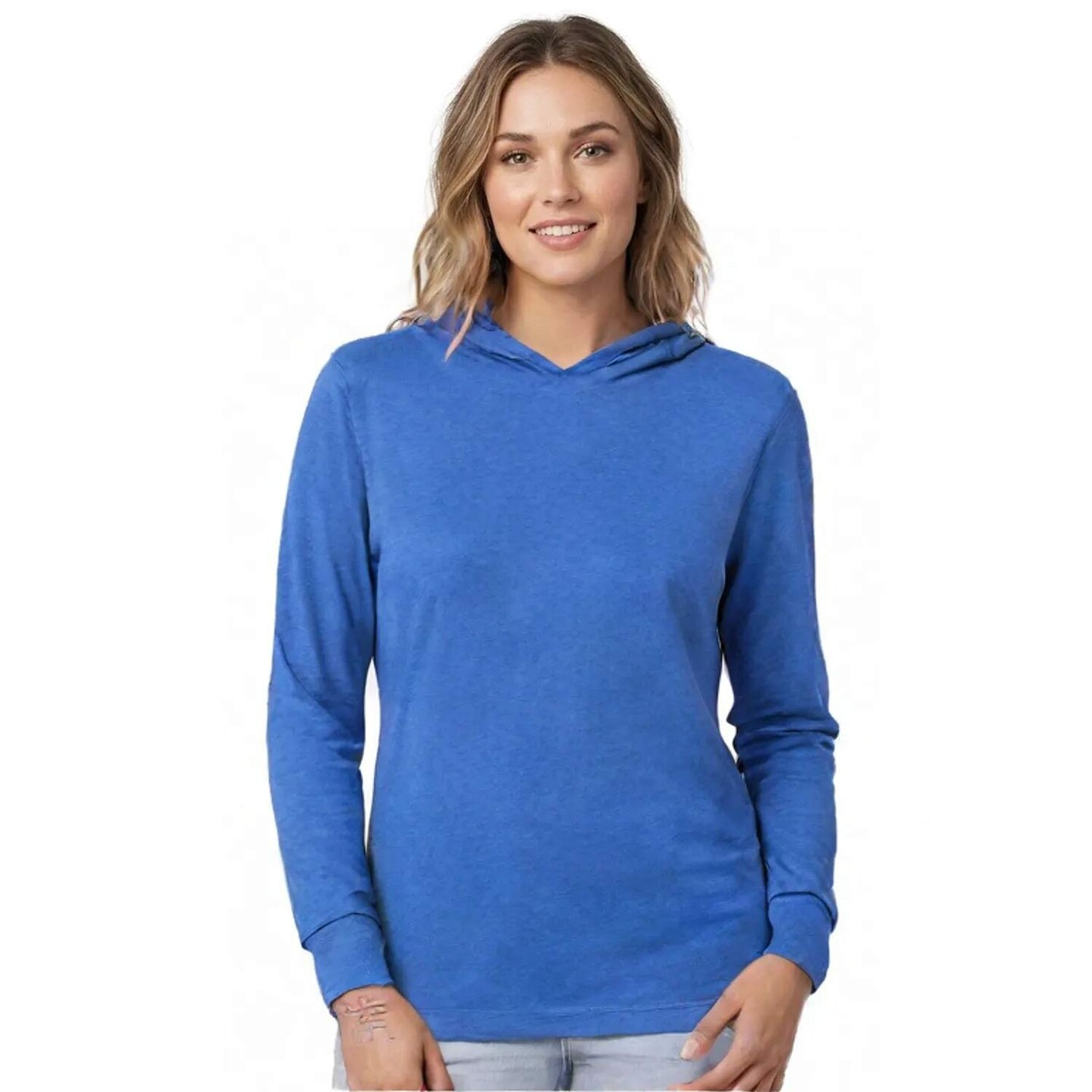 BELLA+CANVAS Jersey Hooded Long Sleeve Tee for Everyday Wear, Casual Style & Lightweight Comfort Unisex Shirt