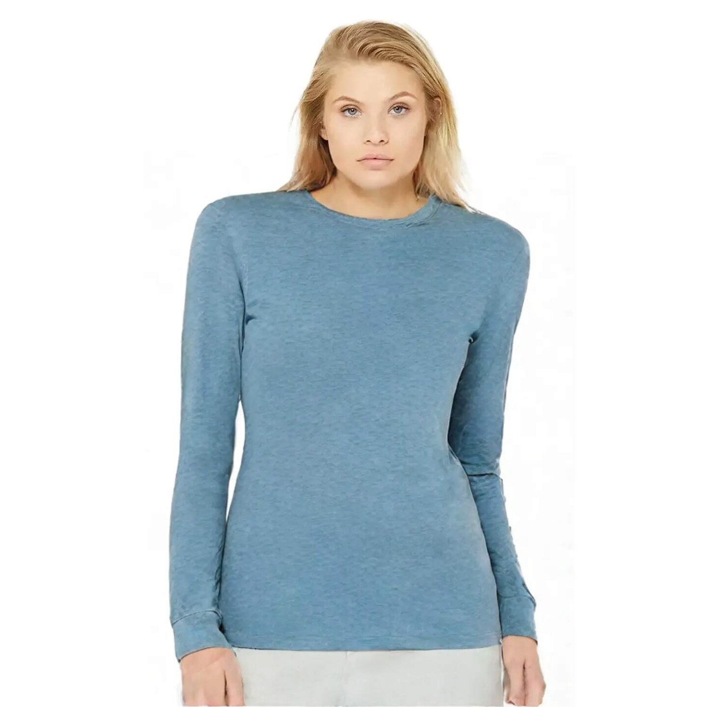 BELLA + CANVAS® Unisex Triblend Long Sleeve Tee Lightweight Retail Fit Airlume Blend Everyday Casual Shirt