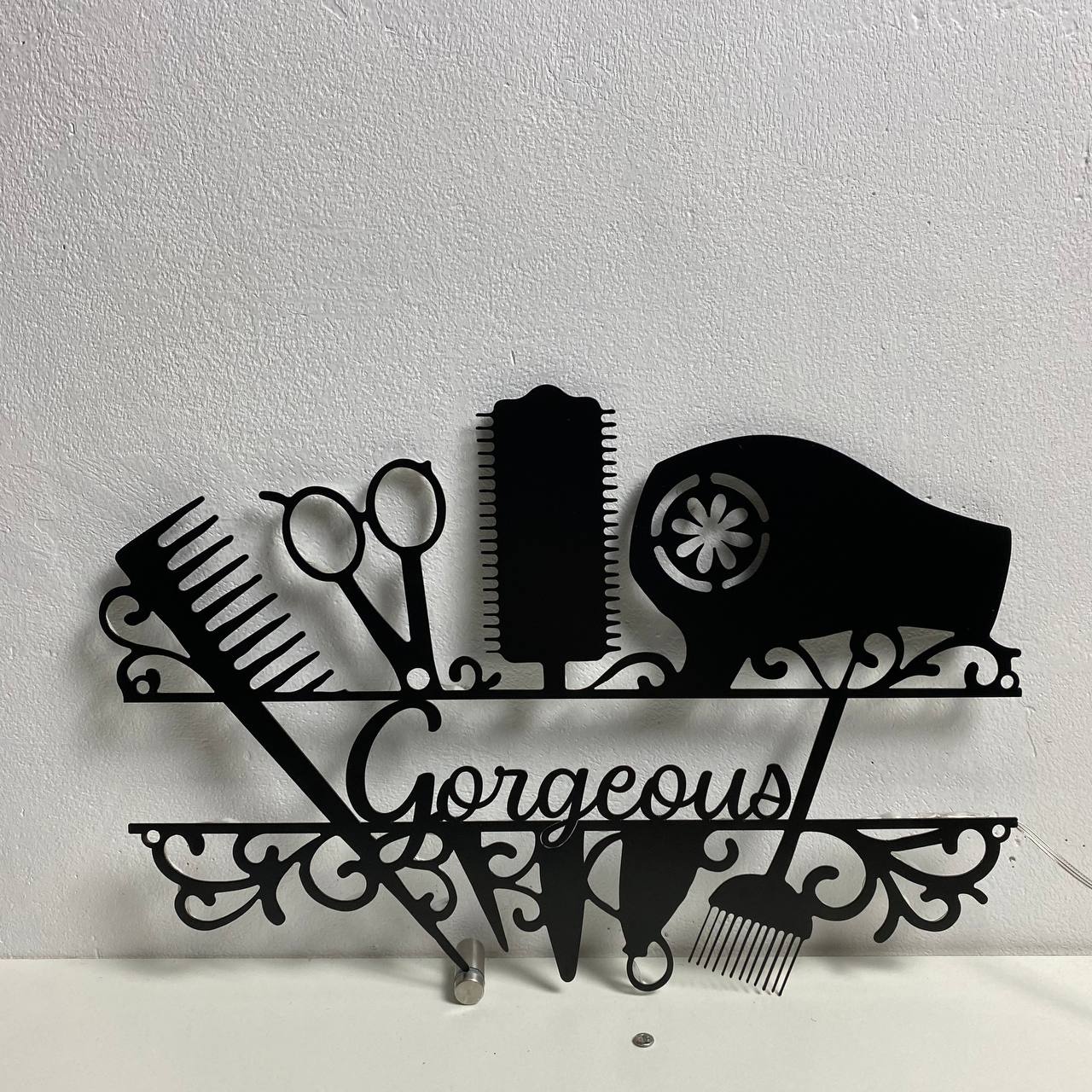 Custom Hair Salon Metal Wall Art LED Light, Hair Stylist Metal Sign, Hair Salon Wall Art Decor, Hair Salon Metal Light, Hair Salon Decor product 3