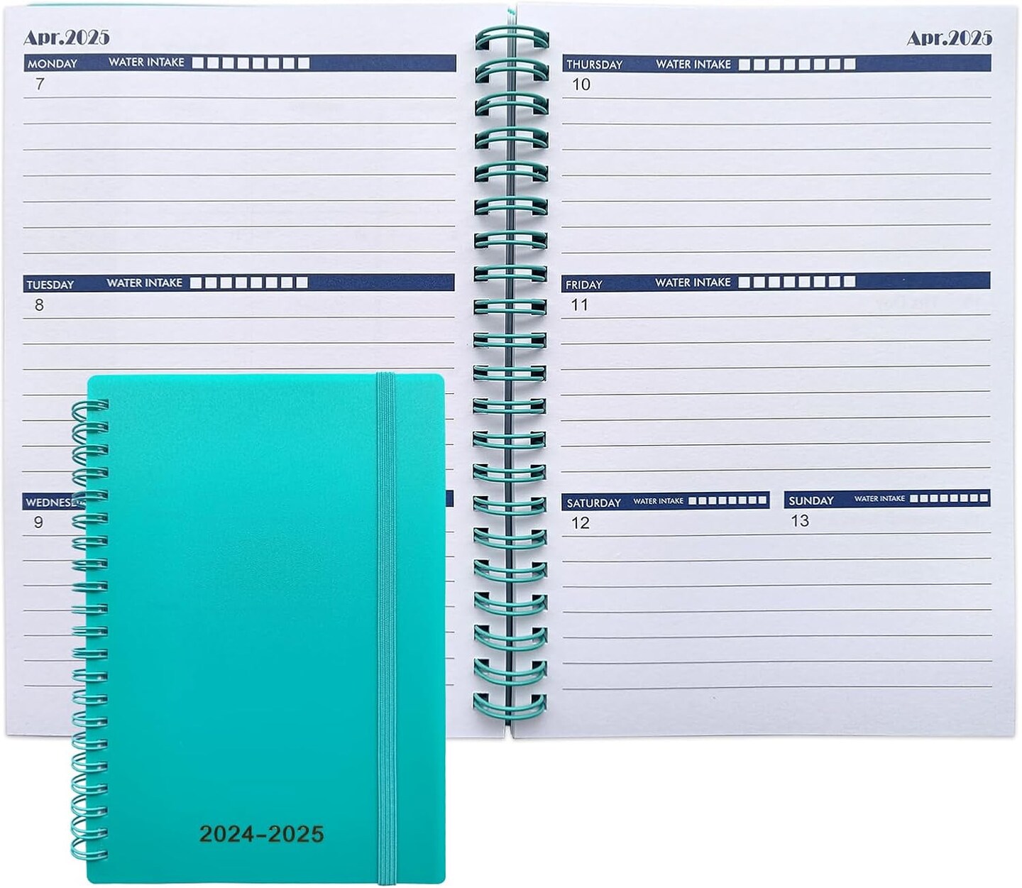 Planner 2024-2025 - July 2024 - December 2025, Weekly and Monthly Daily Planner 2024-2025, 7.5&#x22; X 10.2&#x22;, Larger Size, 18 Months Planner, Premium Thick Paper, Green