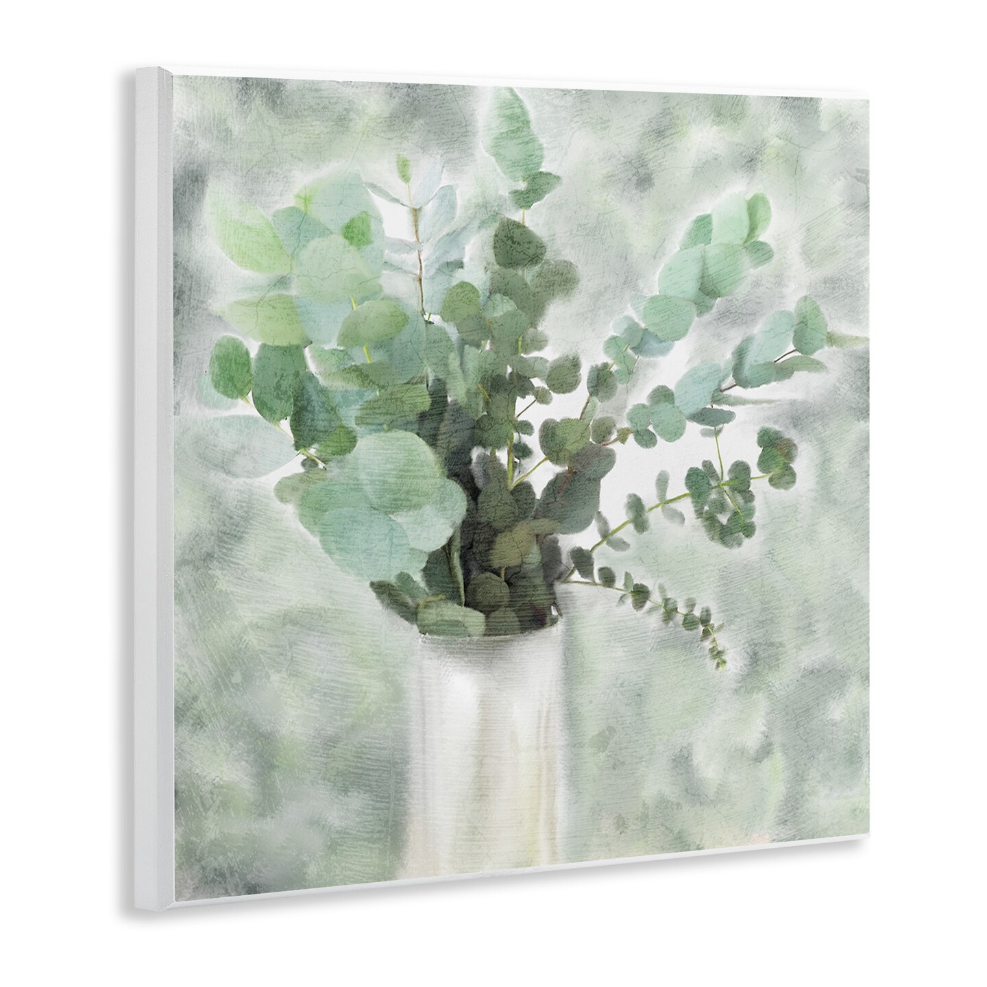 Stupell Industries Sage Green Painterly Eucalyptus Wall Plaque Art