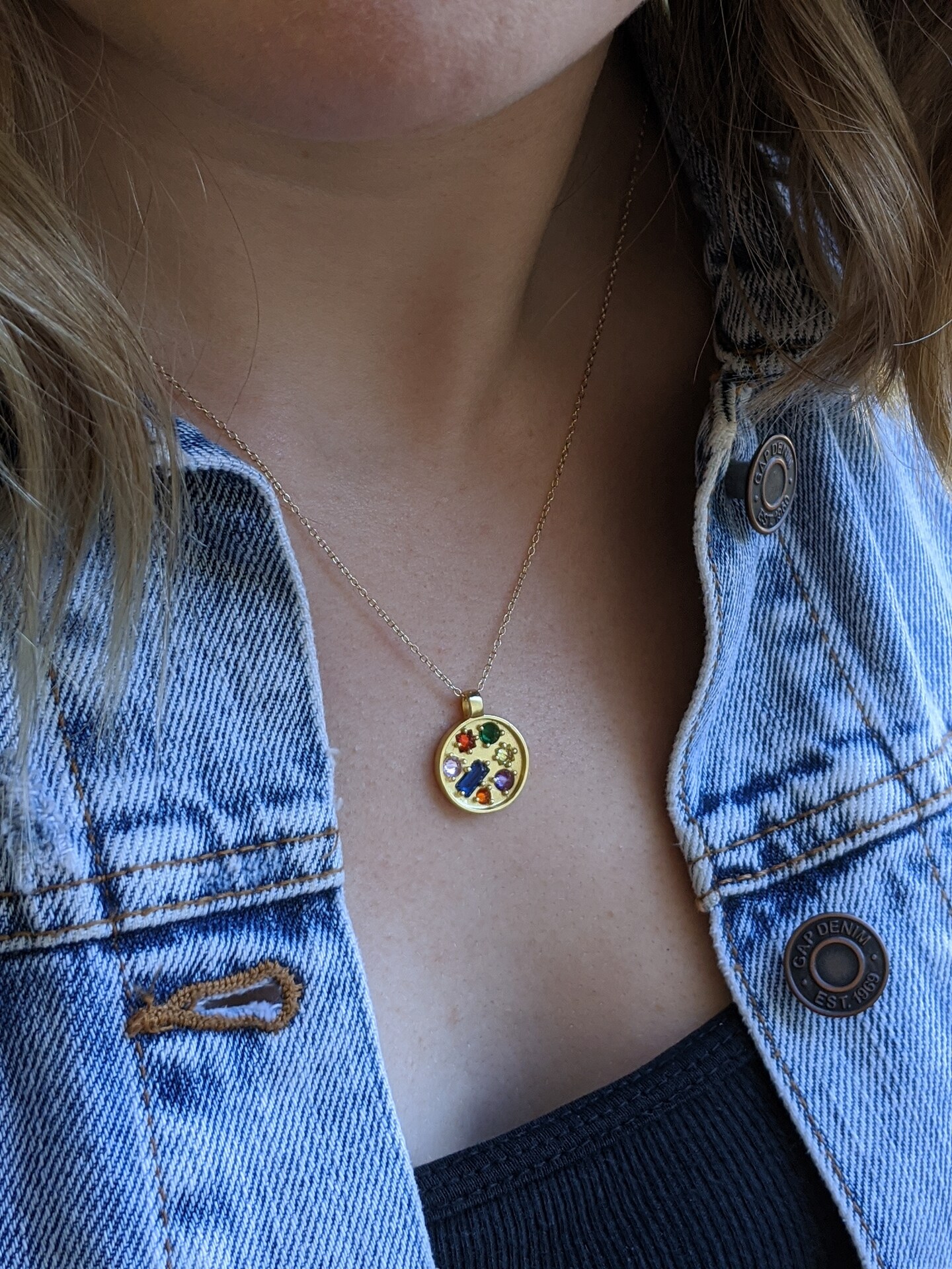 Avengers Marvel Inspired Necklace, Infinity Stone Necklace, Gifts for Her, Gold-filled Chain product 2