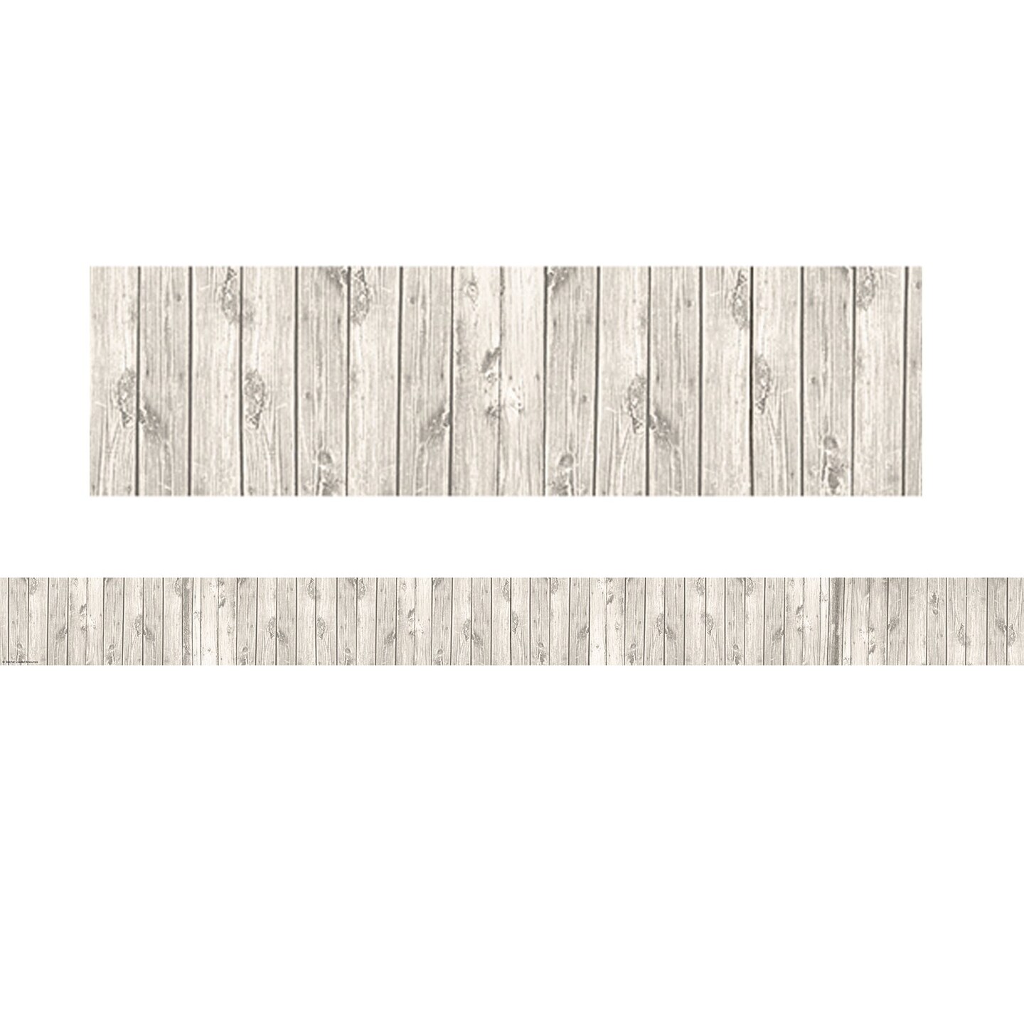 White Wood Design Straight Rolled Border Trim, 50 Feet
