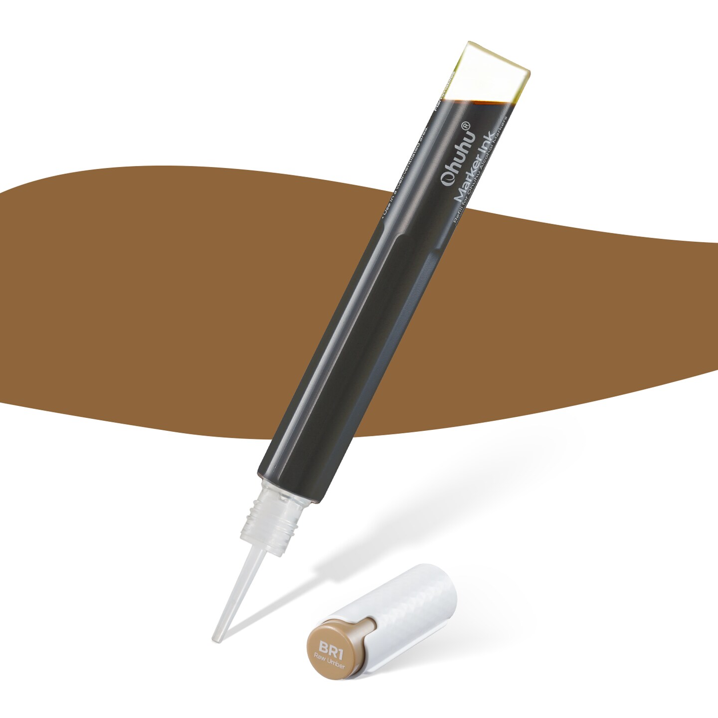 Ohuhu Ink - BR1 Raw Umber/ E557 - Refill Ink for Ohuhu Alcohol Markers - Honolulu, Honolulu B, Oahu, Kaala, and Molokai Series, 16ML
