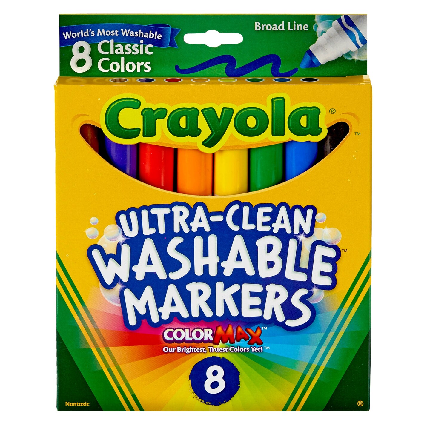 Ultra-Clean Markers, Conical Tip, Classic Colors, 8 Count