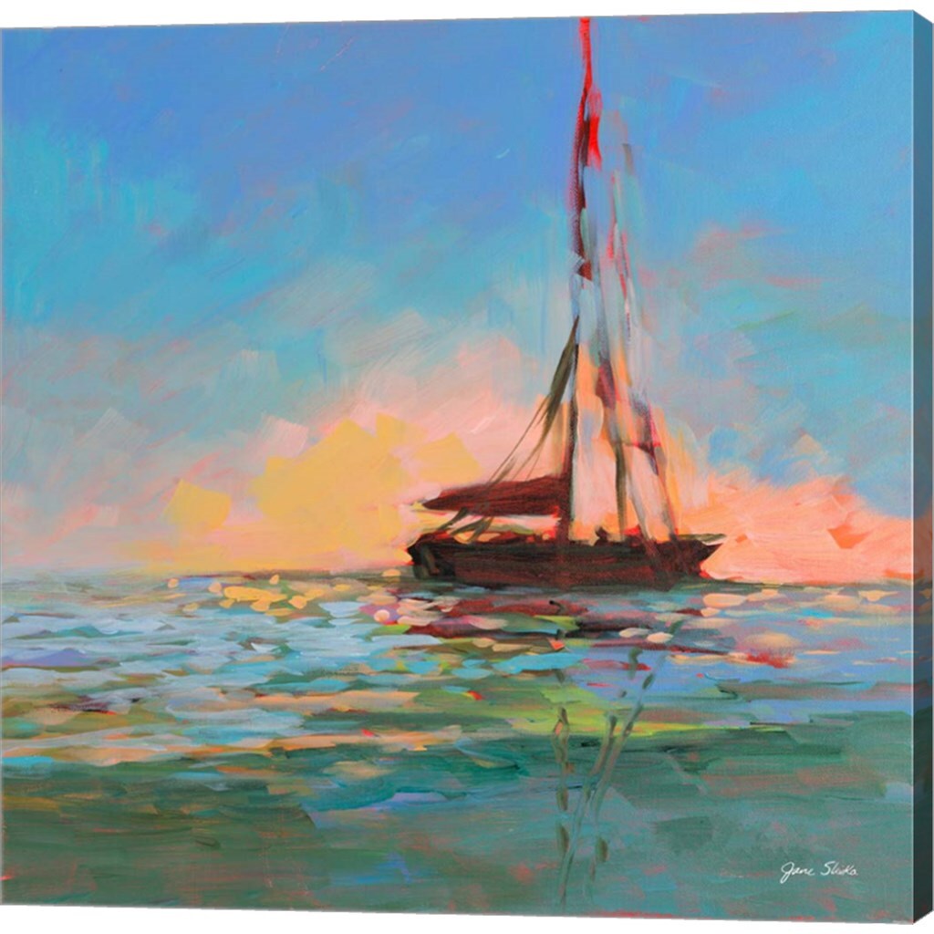 Sailing On The Horizon by Jane Slivka 24&#x22; x 24&#x22; Canvas Wall Art