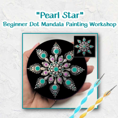 "Pearl Star" - Dot Mandala Painting for Beginners